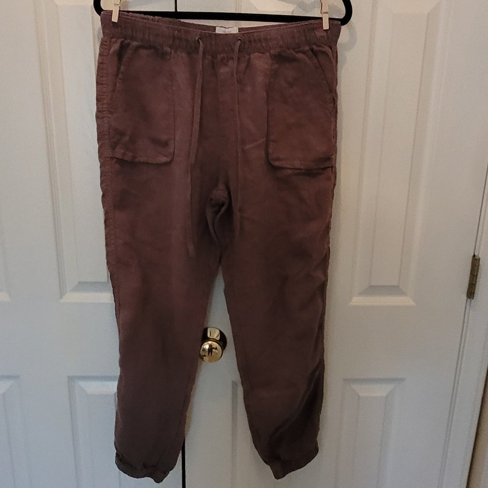Womens Pants Linen Joggers Large